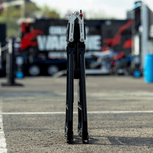Risk Racing F.F.S. Factory Fold Stand folded flat in the pit