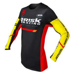 Risk Racing Motocross Jersey Black Yellow