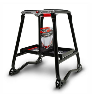 Risk Racing F.F.S. Factory Fold Stand, alternate angle on a white background