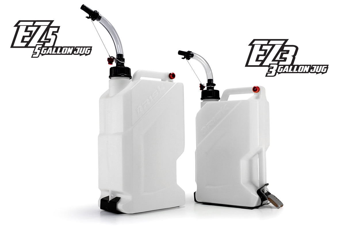 EZ Jugs homepage banner featuring the EZ5 5 gallon jug and EZ3 3 gallon jug. Another jug on its side in a pouring pose.