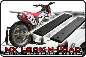 Mount the Lock-N-Load Strapless Motocross Transport System in your truck bed with the "Truck Bed Mounting Plates"