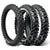 Plews Tyres | Enduro 3pc Set | Two EN1 THE TOUGH ONE Rears & One EN1 GRAND PRIX Font Enduro Tire Bundle - 3/4 view