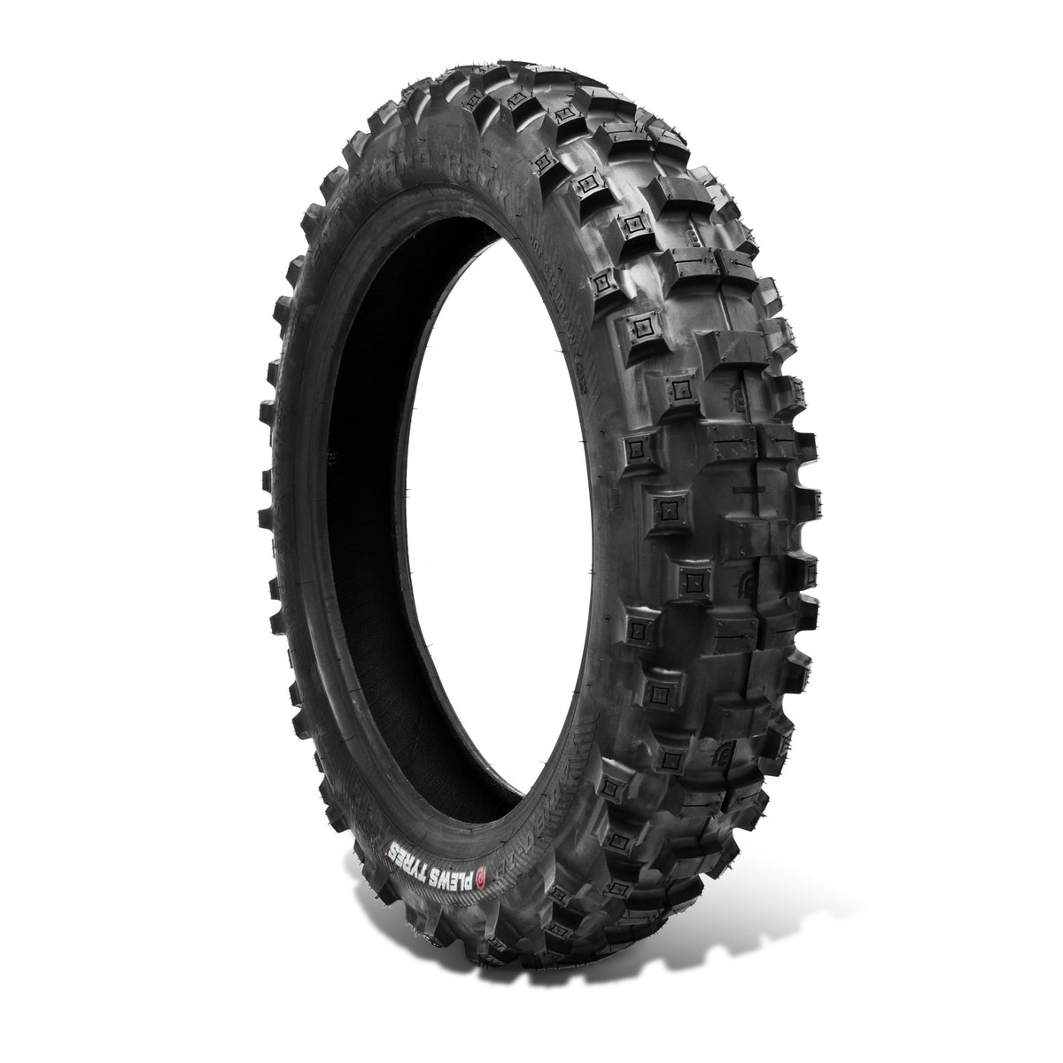 Plews Tyres - EN1 Grand Prix - FIM Regulation Enduro Rear Tire - 3/4 view