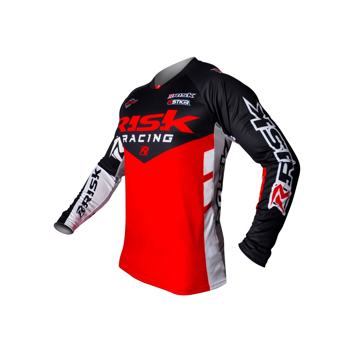 Risk Racing VENTilate V2 Jersey - Red/Black - Motocross Riding Gear - Front