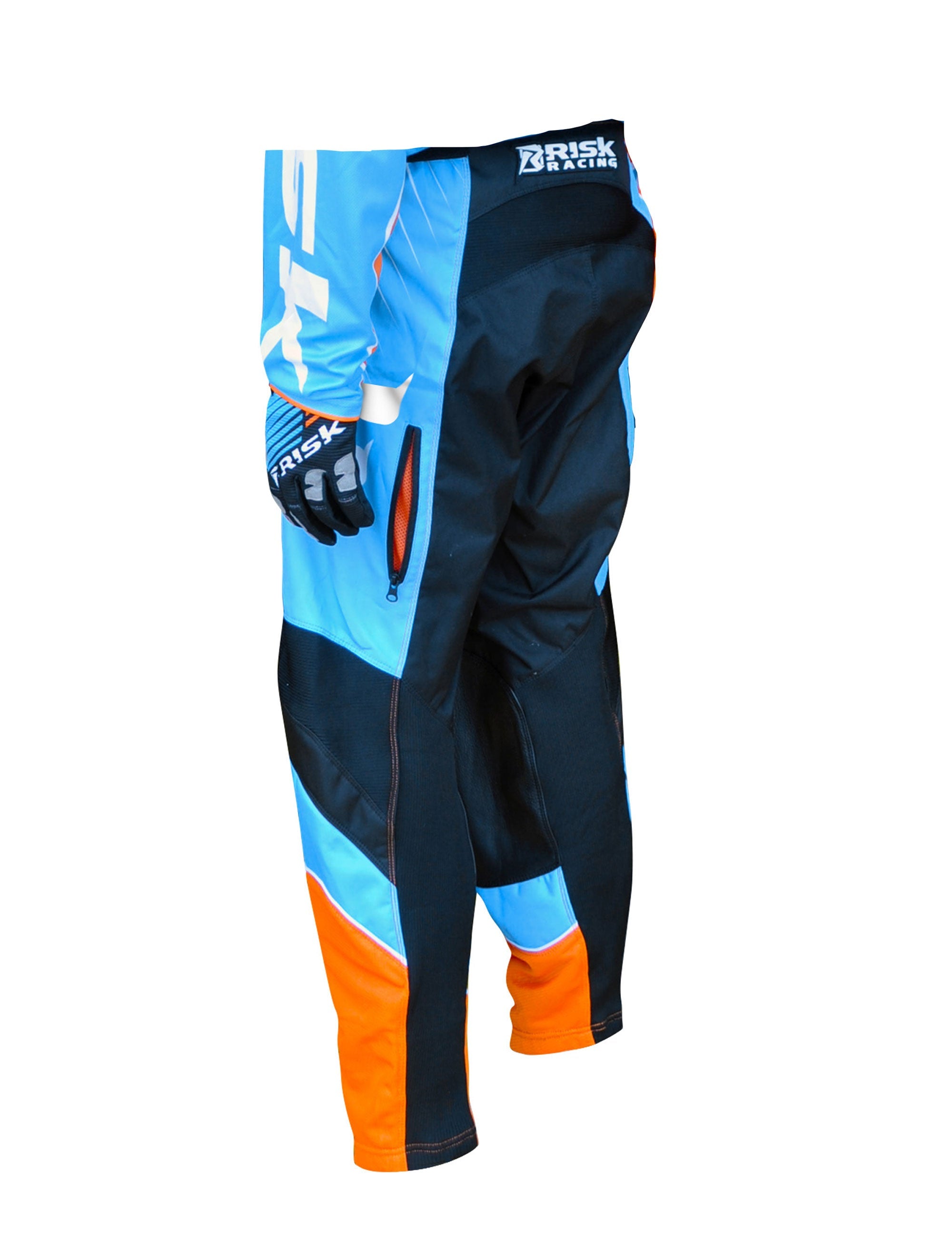 Ventilat-Motocross-Hose - Blau / Orange