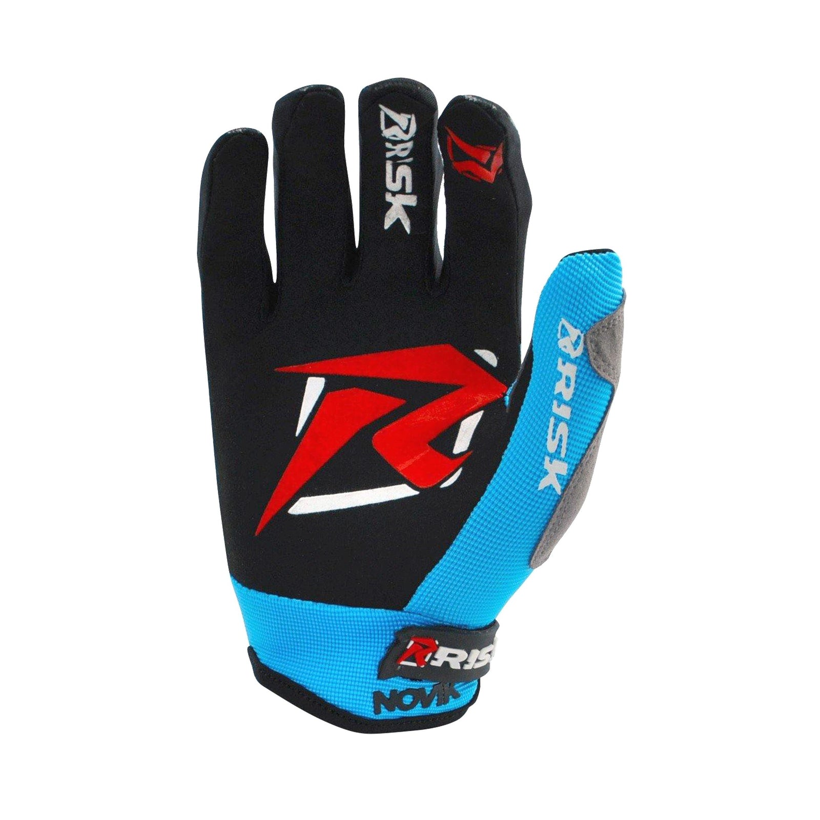 Risk Racing VENTilate Motocross Gloves - Blue/Orange - Top